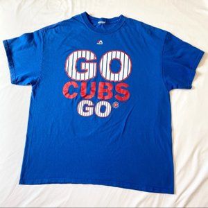Chicago Cubs T Shirt Blue Men's L/XL